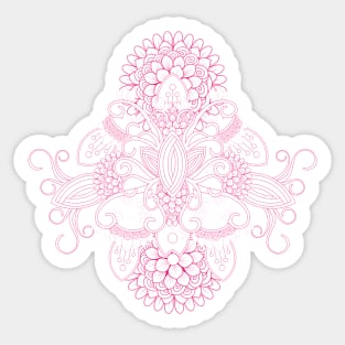 Minimalist Medallion Flower art-Sacred Mandala Flower Sticker